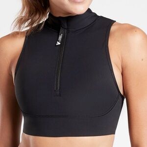 NWOT Athleta Allyson Felix Collab Legend Zip Front Bra A-C Black Medium Limited